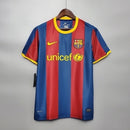 Camisa Barcelona Retrô 2010/2011 Azul e Grená  Nike