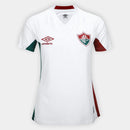 Camisa Fluminense II 25/26 s/n Torcedor Umbro Feminina - Branco+Vermelho