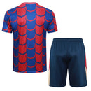 Conjunto Barcelona Treino 24/25 - Azul e Vermelho