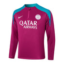 Conjunto Agasalho Treino PSG 24/25 - Rosa Escuro