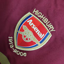 Camisa Arsenal Home 05/06 Retrô Manga Longa - Vinho