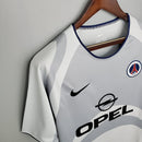 Camisa PSG Retrô 2001/2002 Branca e Cinza  Nike