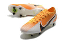 Chuteira Campo Nike Mercurial Vapor 13 Elite SG-PRO Anti Clog Branco e Laranja