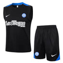 Conjunto Inter de Milão Treino Regata 24/25 - Preto